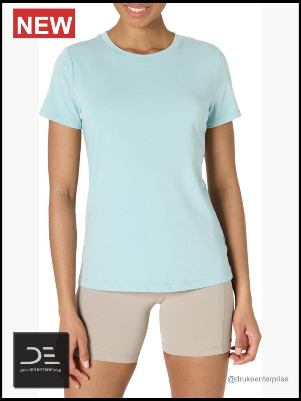 Cotton Modal Blend Crewneck Short Sleeve T-Shirt